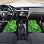 Shamrock Clover St. Patrick's Day Print Front and Back Car Floor Mats