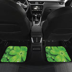 Shamrock Clover St. Patrick's Day Print Front and Back Car Floor Mats