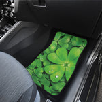 Shamrock Clover St. Patrick's Day Print Front and Back Car Floor Mats