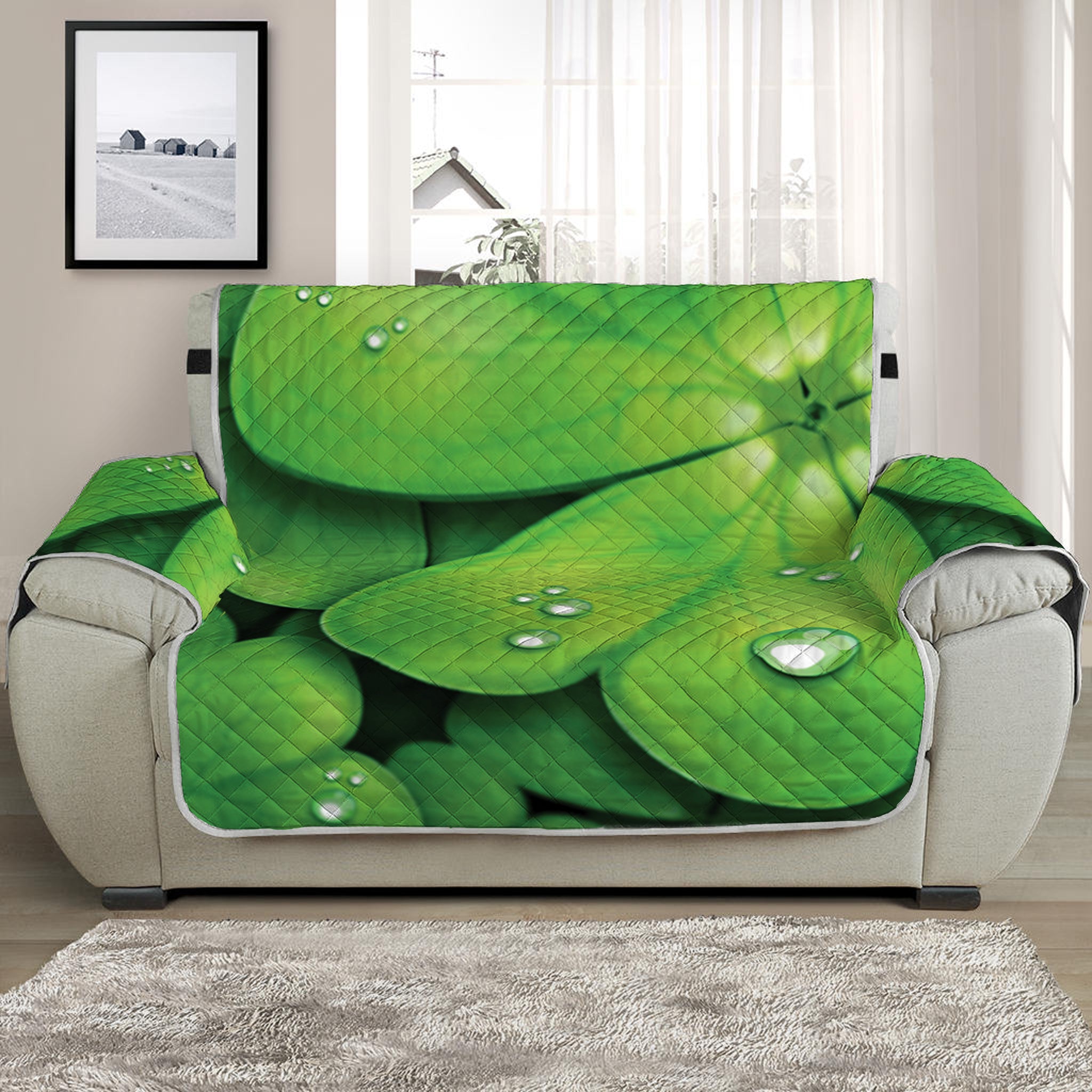 Shamrock Clover St. Patrick's Day Print Half Sofa Protector