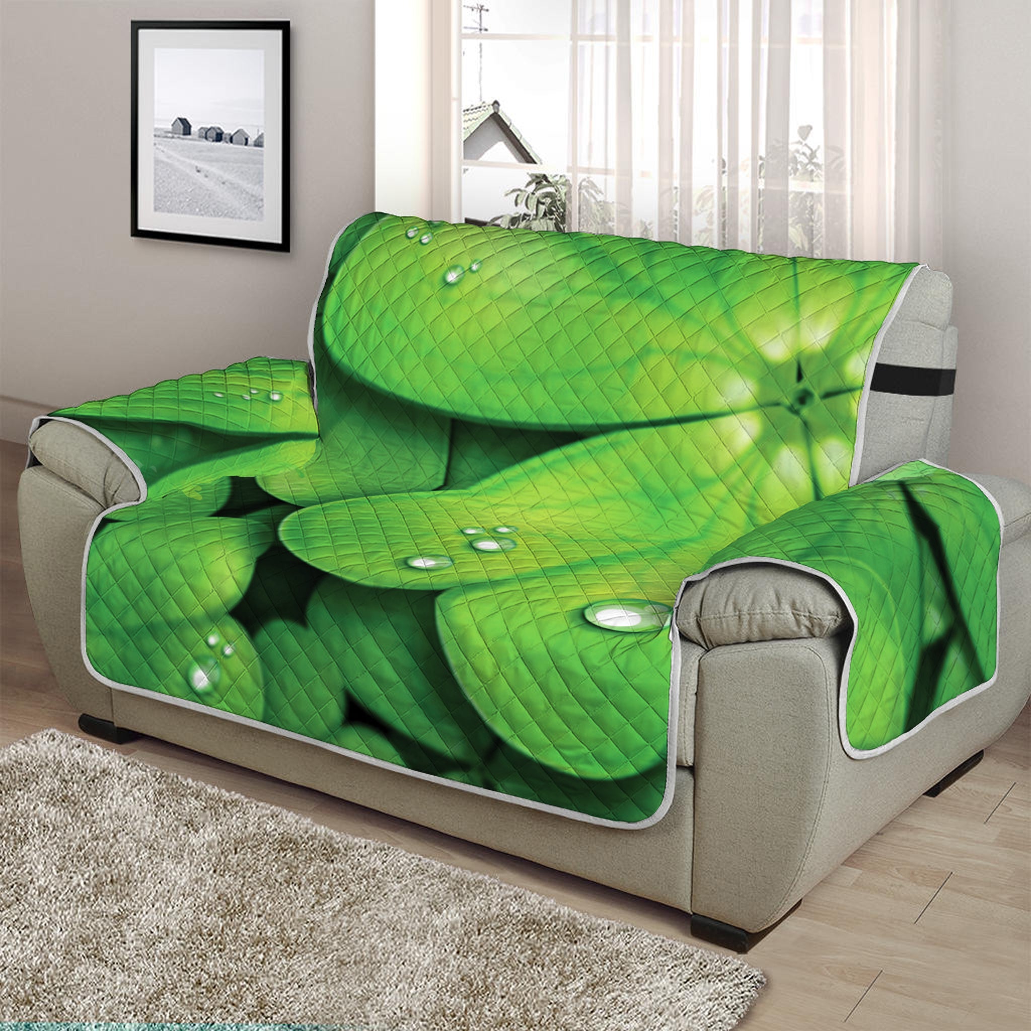 Shamrock Clover St. Patrick's Day Print Half Sofa Protector