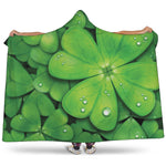 Shamrock Clover St. Patrick's Day Print Hooded Blanket