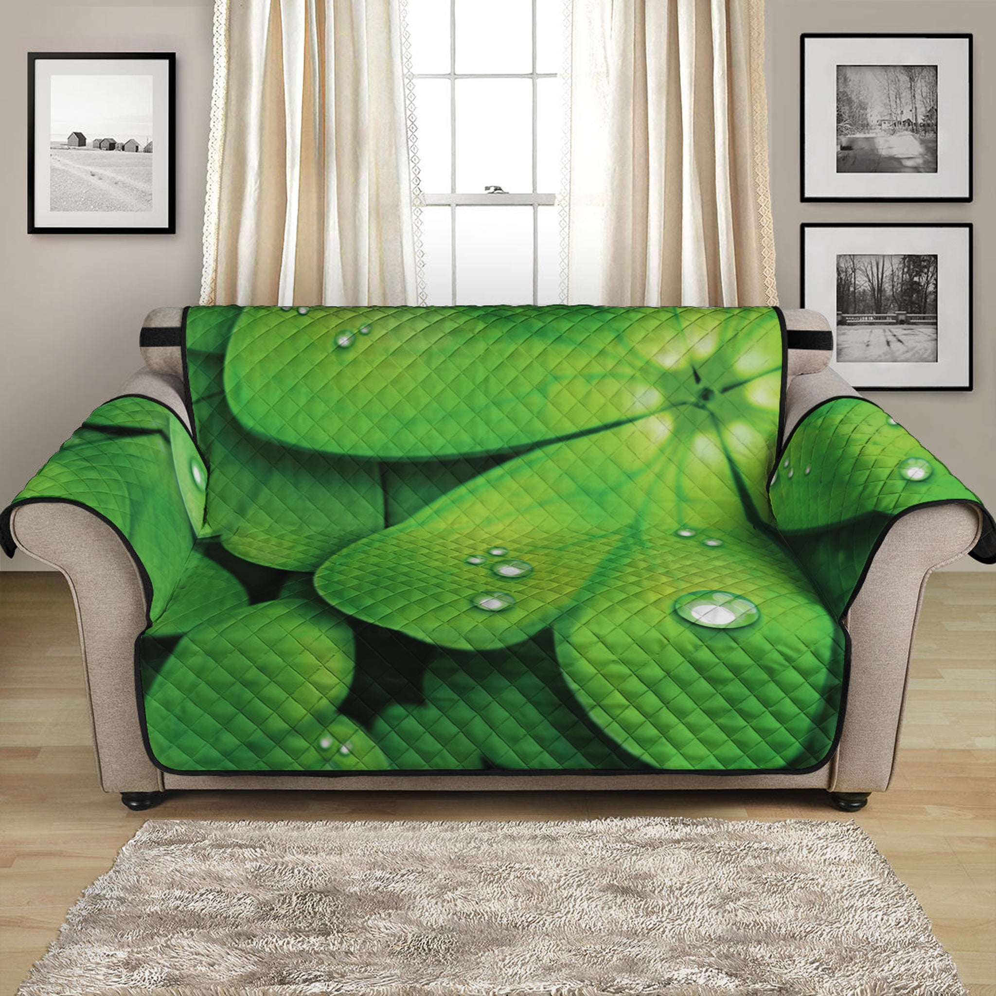 Shamrock Clover St. Patrick's Day Print Loveseat Protector