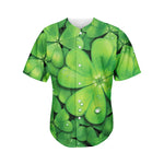 Shamrock Clover St. Patrick's Day Print Men's Baseball Jersey