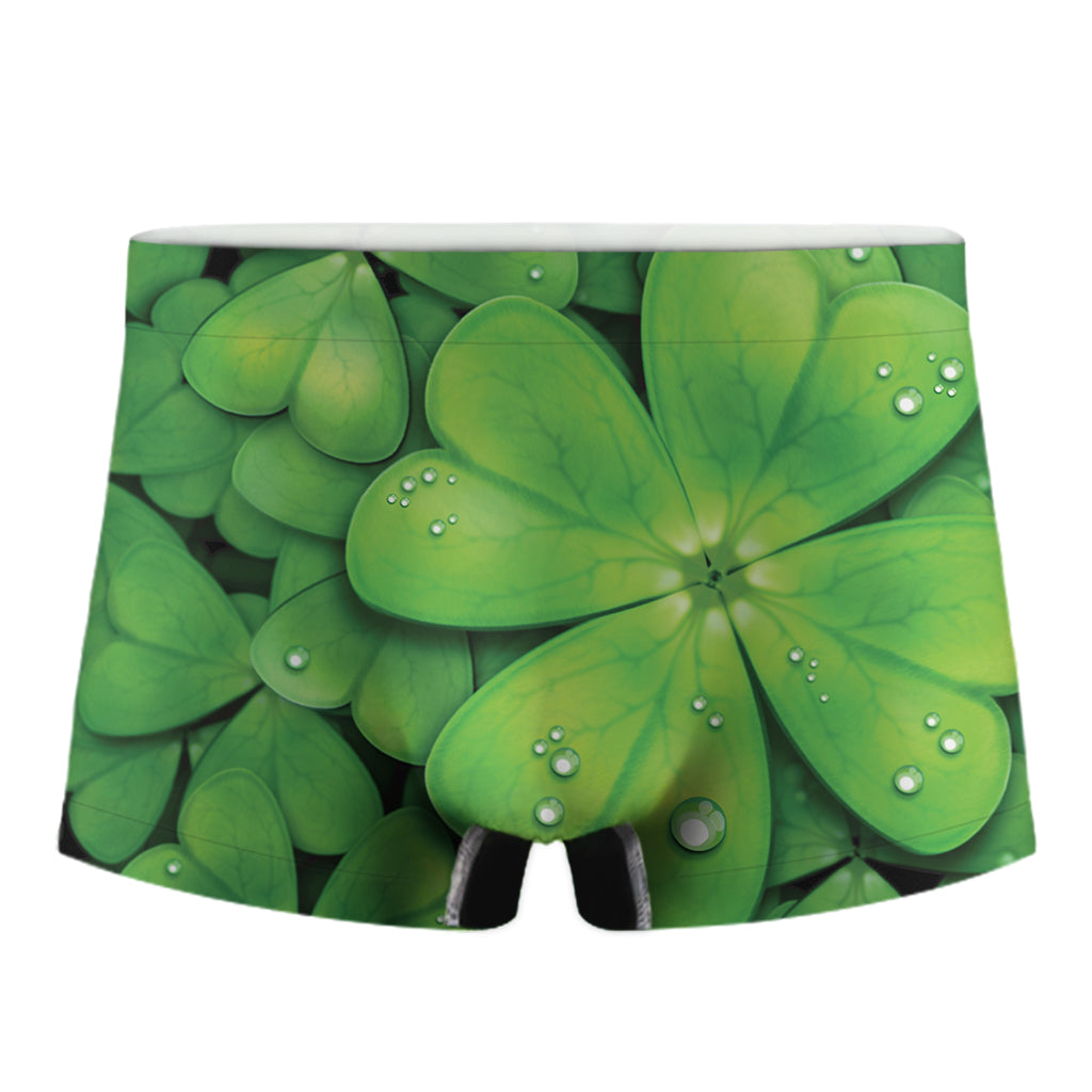 Shamrock Clover St. Patrick's Day Print Men's Boxer Briefs