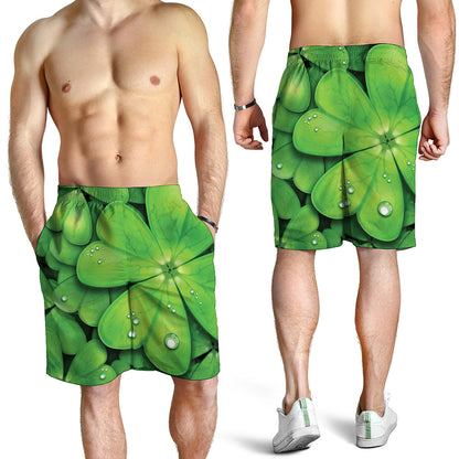 Shamrock Clover St. Patrick's Day Print Men's Shorts