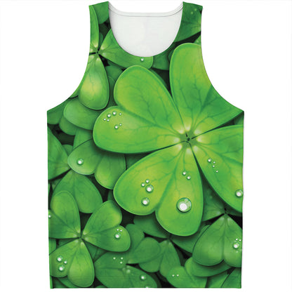 Shamrock Clover St. Patrick's Day Print Men's Tank Top
