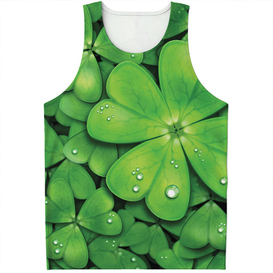 Shamrock Clover St. Patrick's Day Print Men's Tank Top