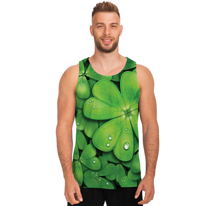 Shamrock Clover St. Patrick's Day Print Men's Tank Top
