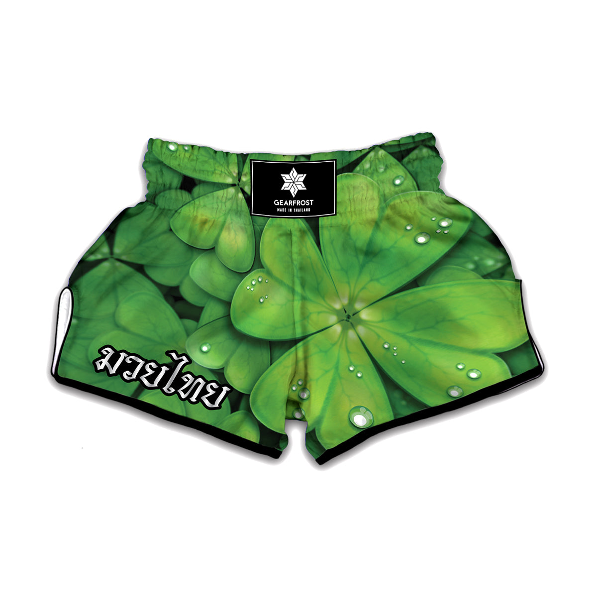 Shamrock Clover St. Patrick's Day Print Muay Thai Boxing Shorts
