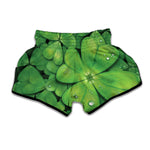 Shamrock Clover St. Patrick's Day Print Muay Thai Boxing Shorts