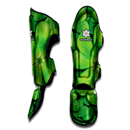 Shamrock Clover St. Patrick's Day Print Muay Thai Shin Guard