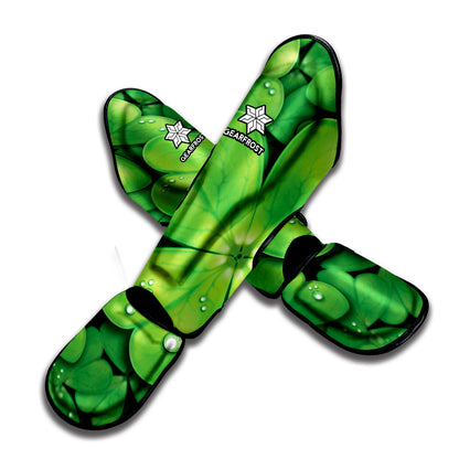 Shamrock Clover St. Patrick's Day Print Muay Thai Shin Guard