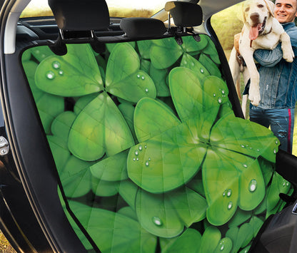 Shamrock Clover St. Patrick's Day Print Pet Car Back Seat Cover