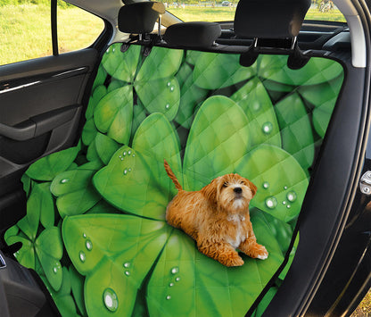 Shamrock Clover St. Patrick's Day Print Pet Car Back Seat Cover