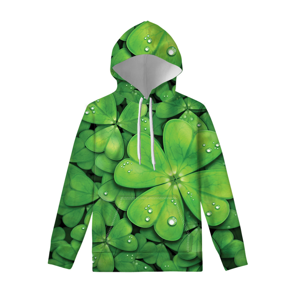 Shamrock Clover St. Patrick's Day Print Pullover Hoodie
