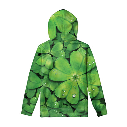 Shamrock Clover St. Patrick's Day Print Pullover Hoodie