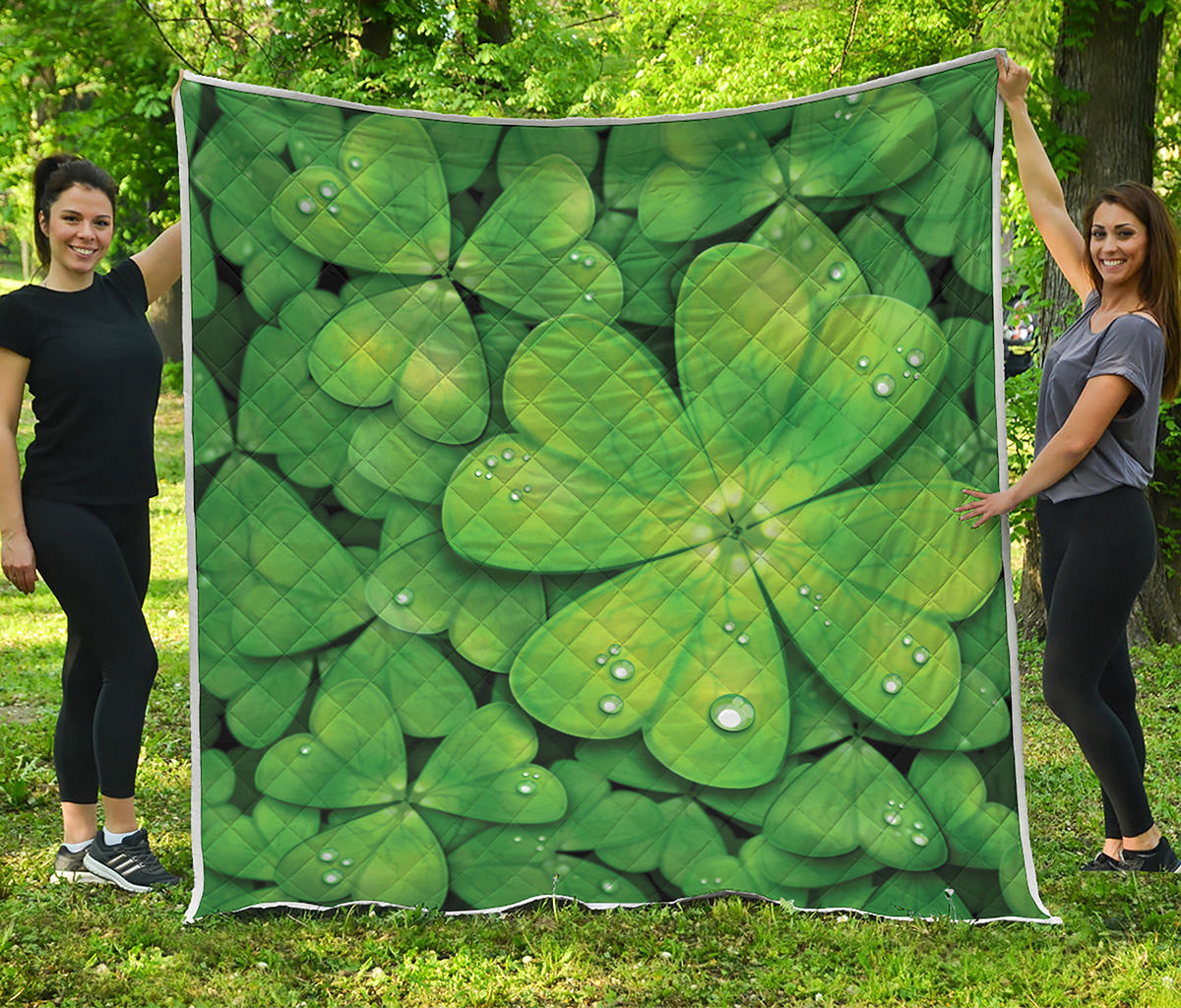 Shamrock Clover St. Patrick's Day Print Quilt