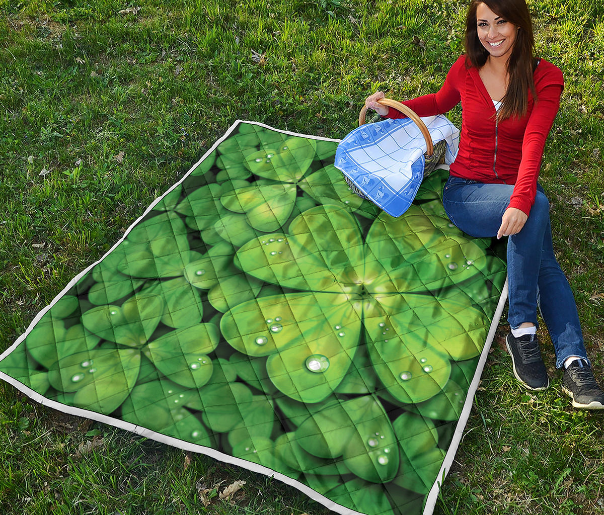 Shamrock Clover St. Patrick's Day Print Quilt