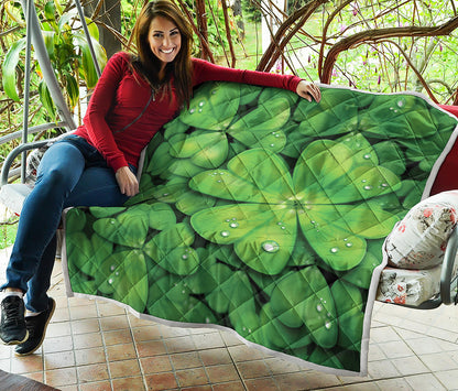 Shamrock Clover St. Patrick's Day Print Quilt