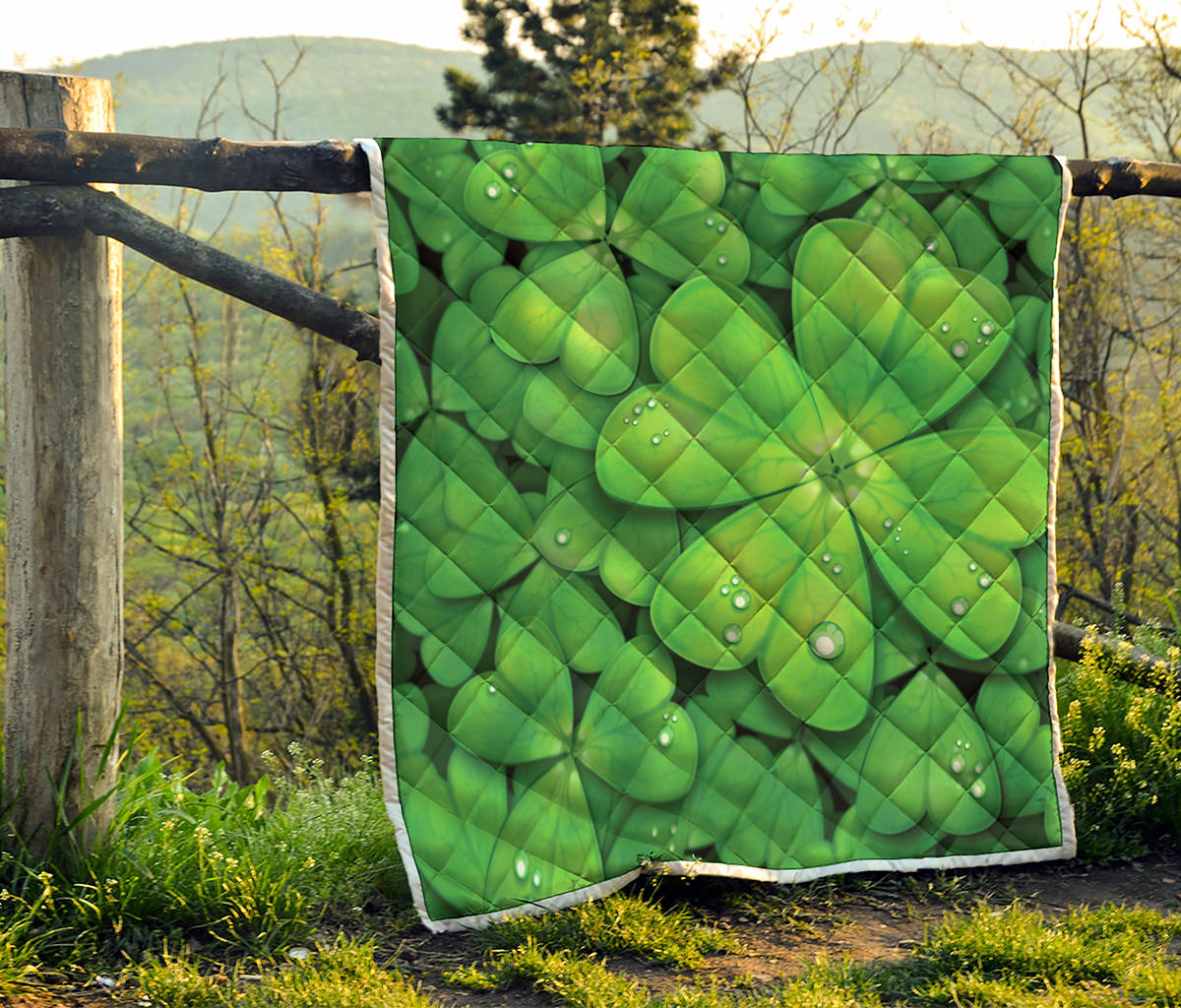 Shamrock Clover St. Patrick's Day Print Quilt