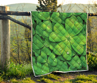 Shamrock Clover St. Patrick's Day Print Quilt