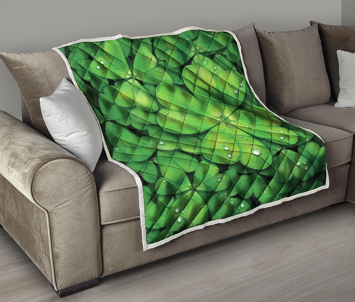 Shamrock Clover St. Patrick's Day Print Quilt