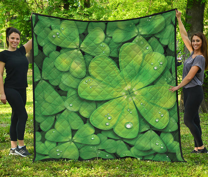 Shamrock Clover St. Patrick's Day Print Quilt