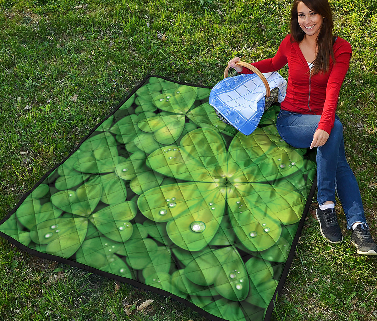 Shamrock Clover St. Patrick's Day Print Quilt