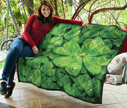 Shamrock Clover St. Patrick's Day Print Quilt