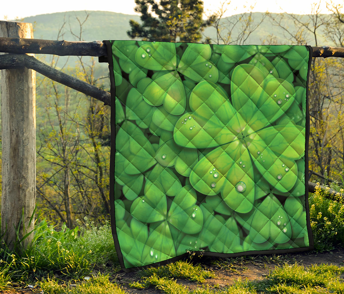 Shamrock Clover St. Patrick's Day Print Quilt