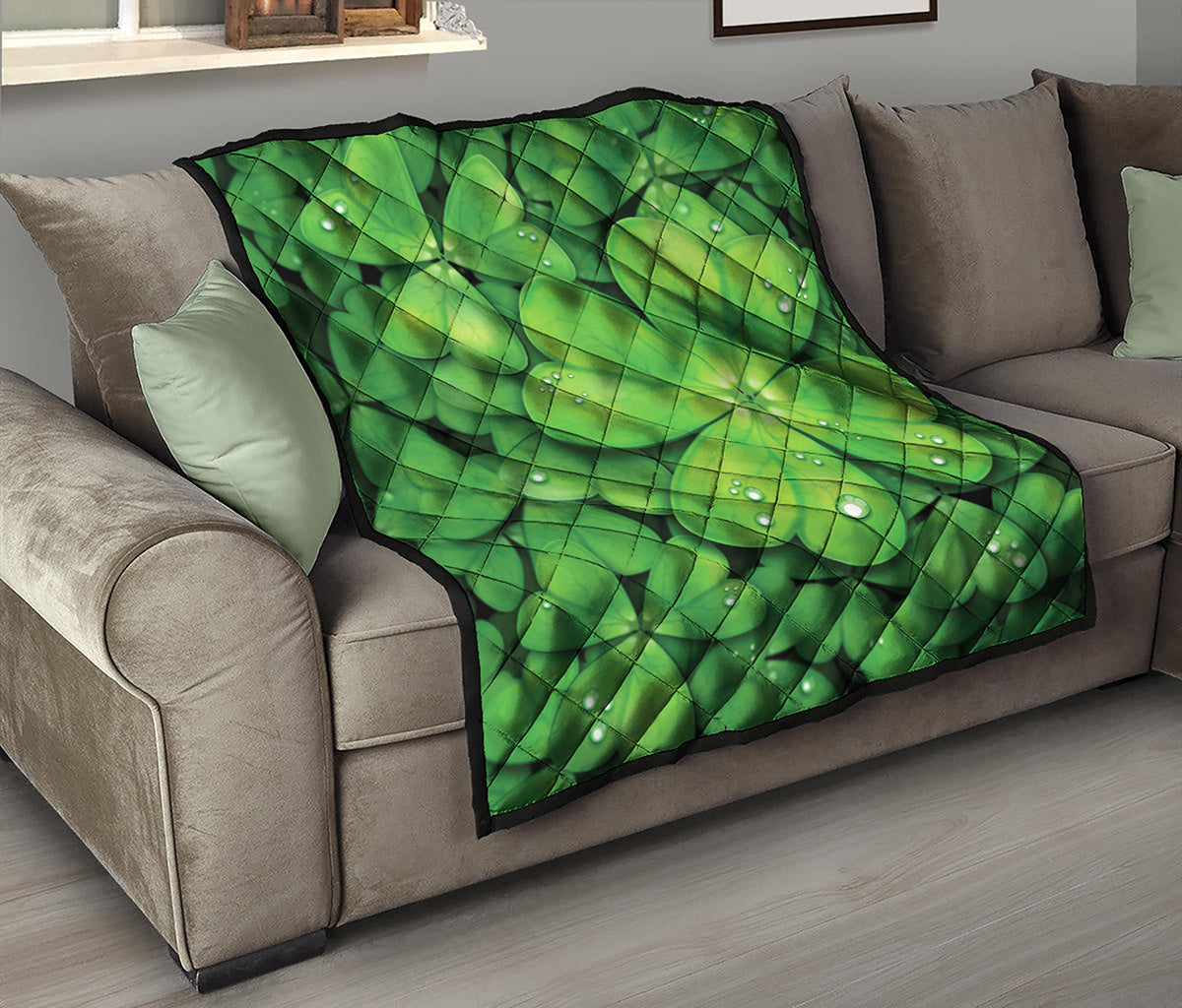 Shamrock Clover St. Patrick's Day Print Quilt