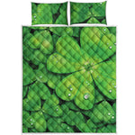 Shamrock Clover St. Patrick's Day Print Quilt Bed Set