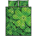 Shamrock Clover St. Patrick's Day Print Quilt Bed Set
