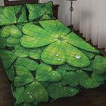 Shamrock Clover St. Patrick's Day Print Quilt Bed Set