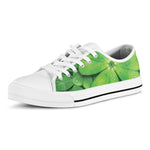 Shamrock Clover St. Patrick's Day Print White Low Top Shoes