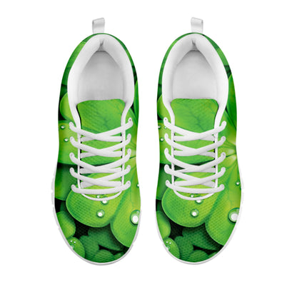 Shamrock Clover St. Patrick's Day Print White Sneakers