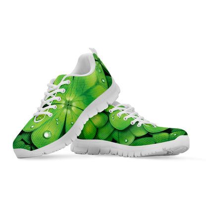 Shamrock Clover St. Patrick's Day Print White Sneakers
