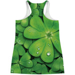 Shamrock Clover St. Patrick's Day Print Women's Racerback Tank Top