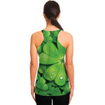 Shamrock Clover St. Patrick's Day Print Women's Racerback Tank Top
