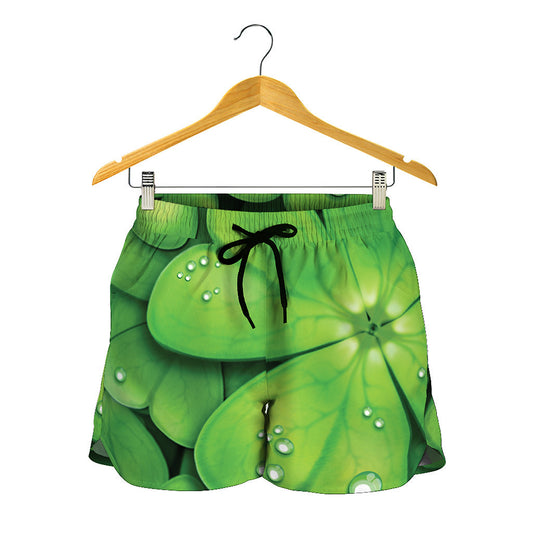 Shamrock Clover St. Patrick's Day Print Women's Shorts