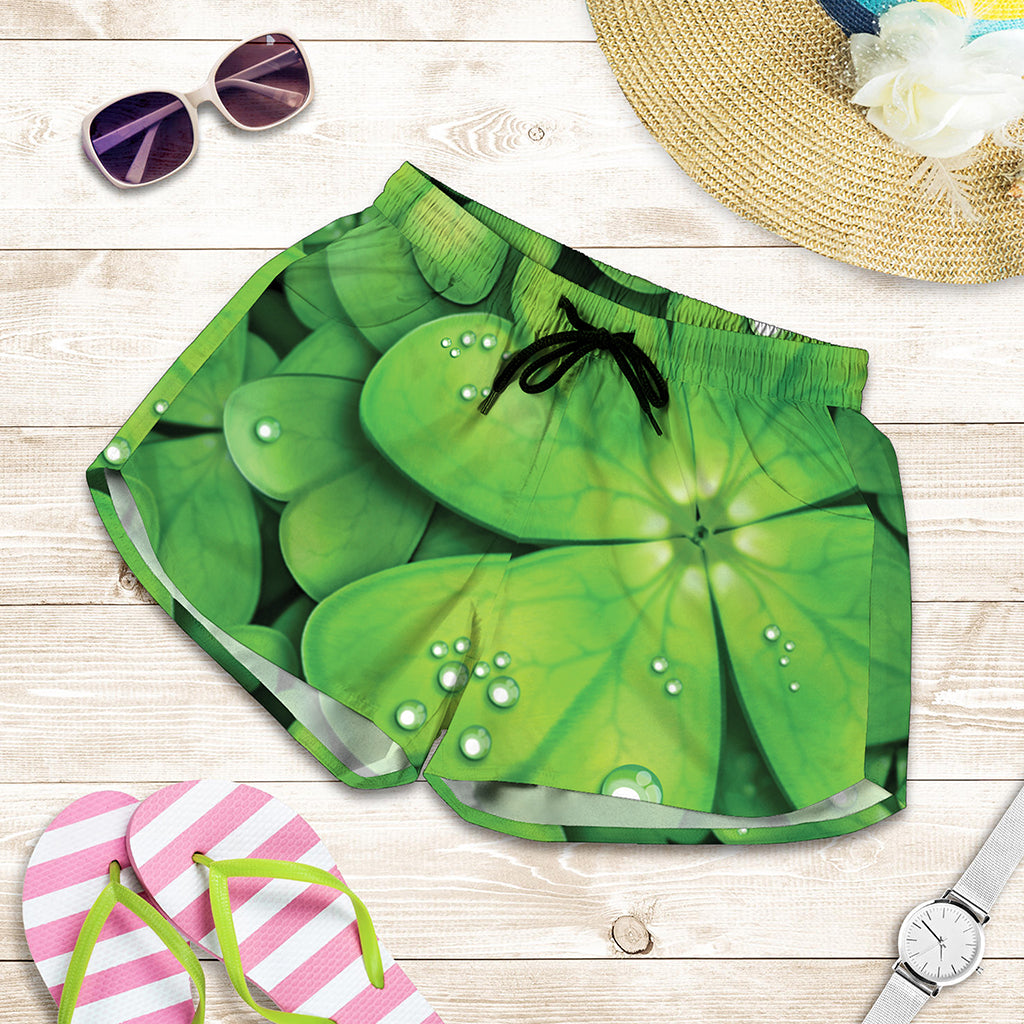 Shamrock Clover St. Patrick's Day Print Women's Shorts