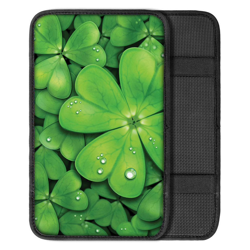 Shamrock Clover St. Patrick's Day Print Car Center Console Cover