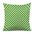 Shamrock Green And White Gingham Print Pillow Cover