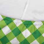 Shamrock Green And White Gingham Print Sofa Cover
