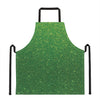 Shamrock Green Glitter Artwork Print (NOT Real Glitter) Apron