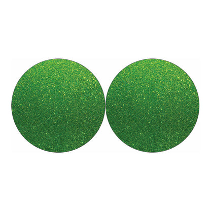 Shamrock Green Glitter Artwork Print (NOT Real Glitter) Car Coasters