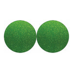 Shamrock Green Glitter Artwork Print (NOT Real Glitter) Car Coasters