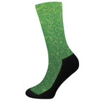 Shamrock Green Glitter Artwork Print (NOT Real Glitter) Crew Socks