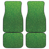 Shamrock Green Glitter Artwork Print (NOT Real Glitter) Front and Back Car Floor Mats